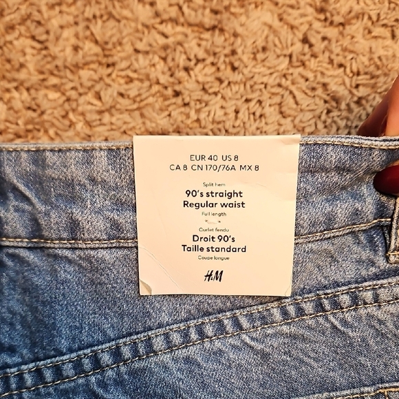 H&M 90's Straight Split Hem Jeans - Picture 9 of 9